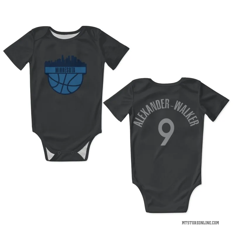 Nickeil Alexander-Walker Black Minnesota Timberwolves Newborn & Infant Bodysuit